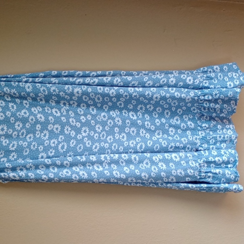 Wild Fable Floral Blue Cotton mini tank dress size M - Picture 3 of 8
